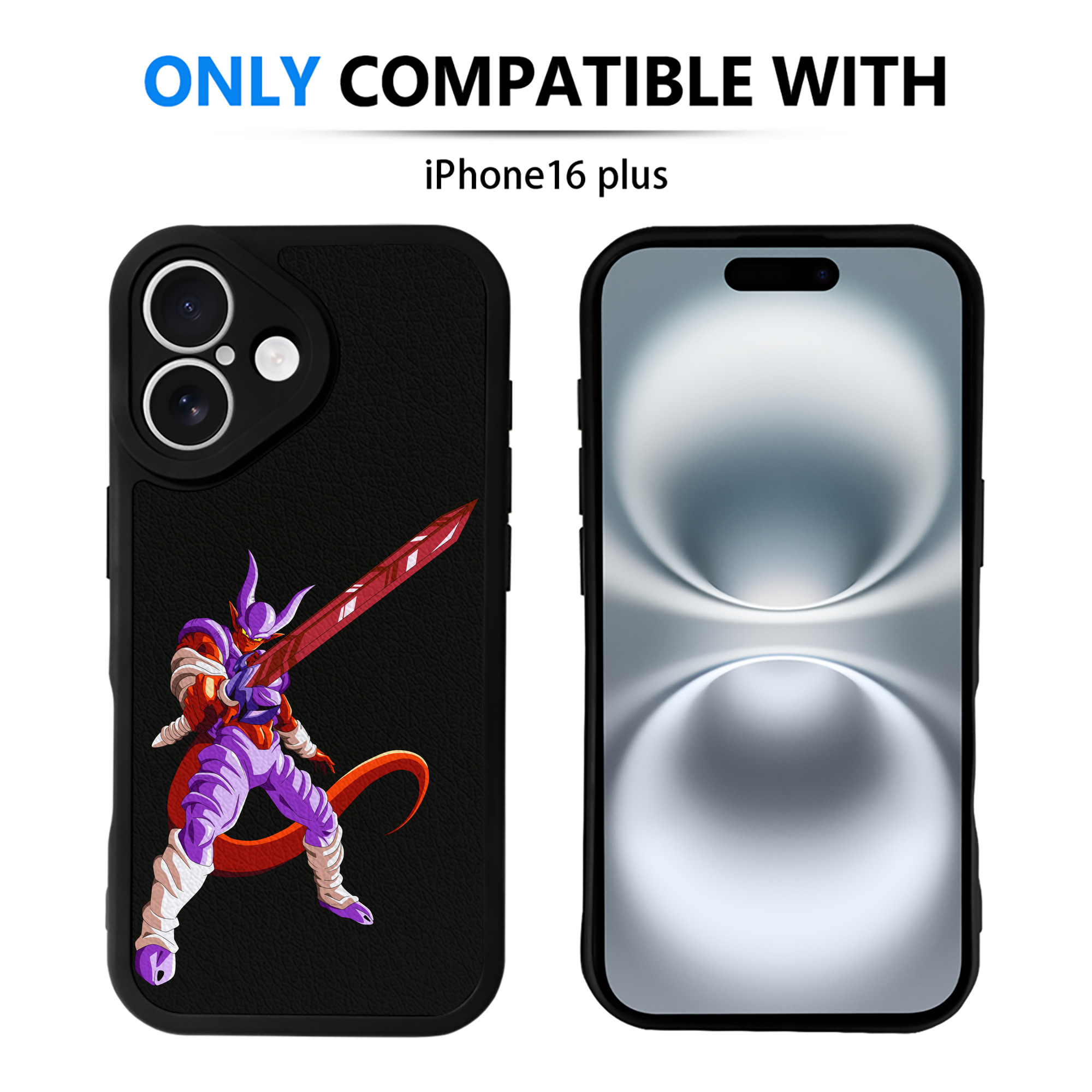 （画像用） ドラゴンボール ジャネンバ DRAGON BALL Janemba 【iPhone 16シリーズ対応】シリコンスマホケース（レザー調） 材質：シリコン